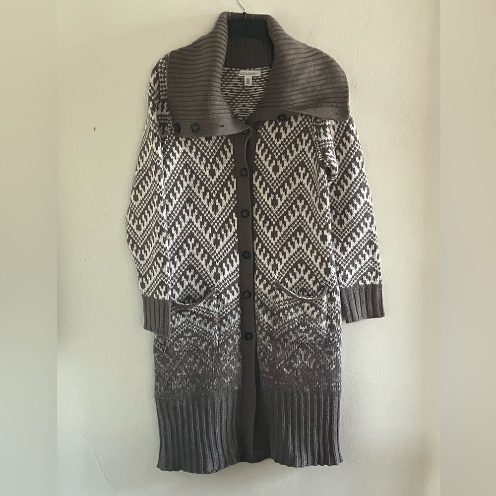 BANANA REPUBLIC extra fine merino wool cardigan sz L